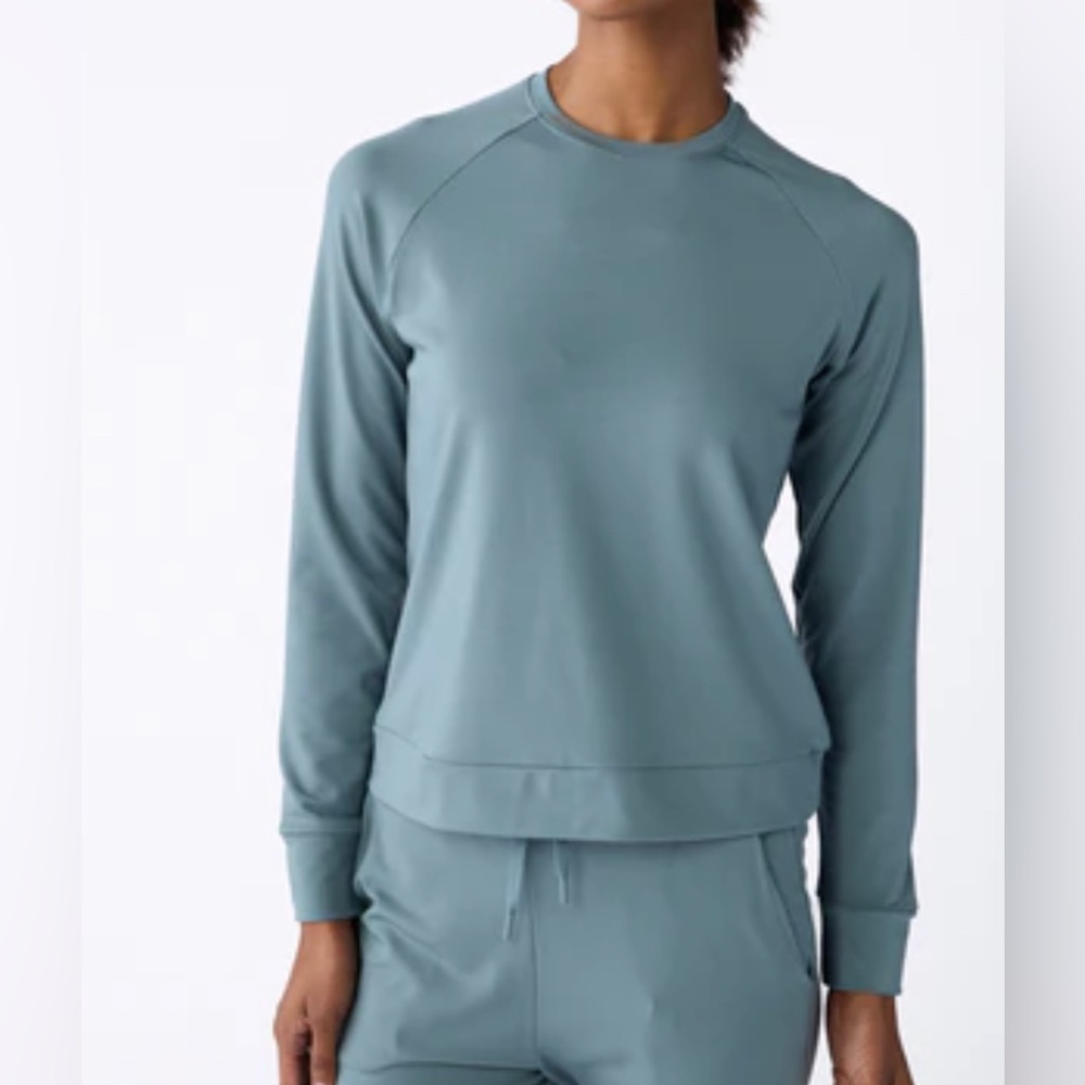 🌸NEW COZY EARTH OCEANSIDE WOMEN’S BRUSHED BAMBOO PULLOVER CREW Size S NWT.